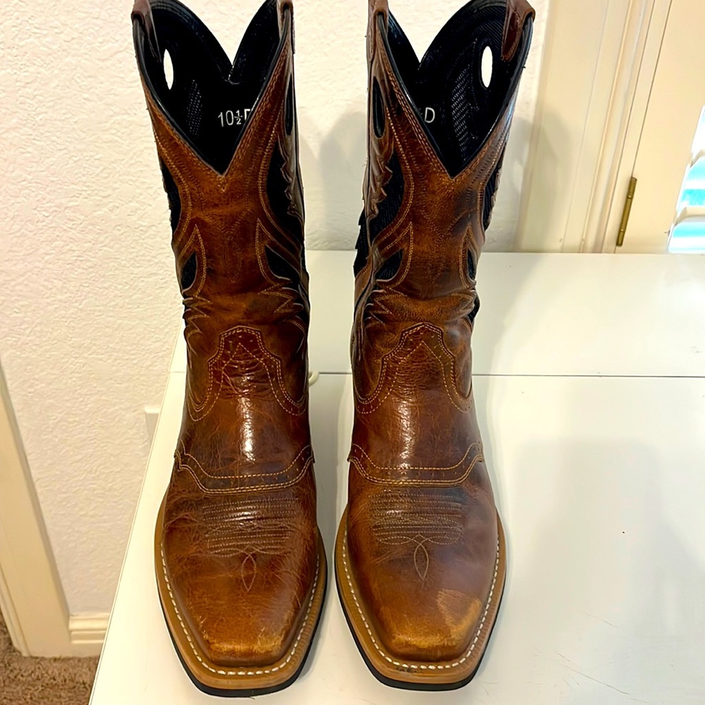 Ariat Brown and Black Men's Western Cowboy Boots